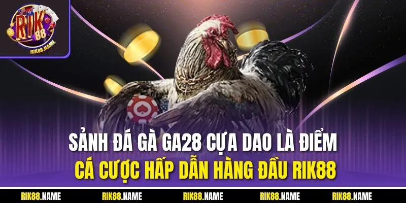 Sảnh đá gà GA28 cựa dao là điểm cá cược hấp dẫn hàng đầu RIK88